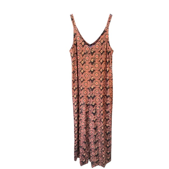 NATURAL LIFE Pants - Natural Life Velour Boho Harem Jumpsuit Women's Size L - Medallion Print